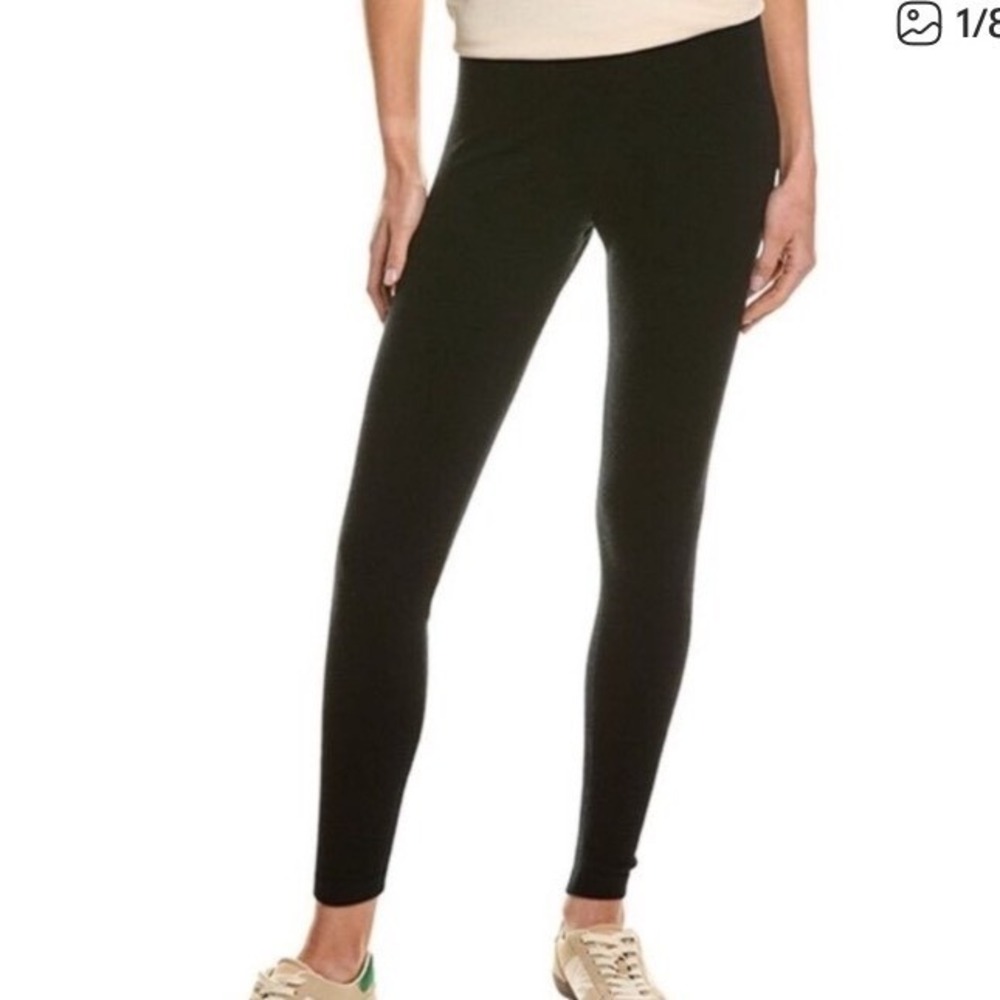 Kier+J‎ Womens 100% Cashmere Legging size medium black winter comfy cabin knit